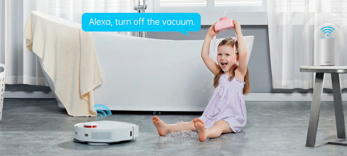 Очищает умнее с Amazon Alexa